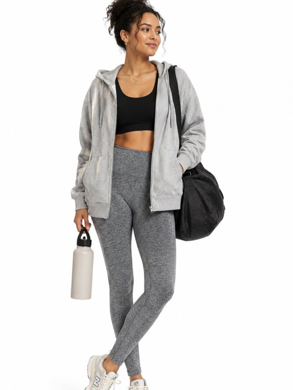 Theory Space Dye Bamboo Blend Leggings Gray Heather Pull On Stretch Pants